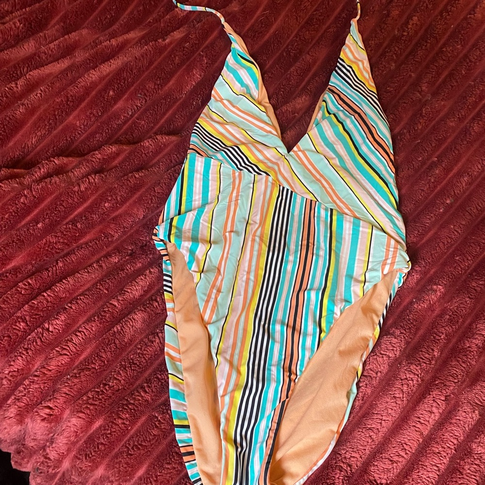 The Bikini Lab Multicolor Striped One Piece